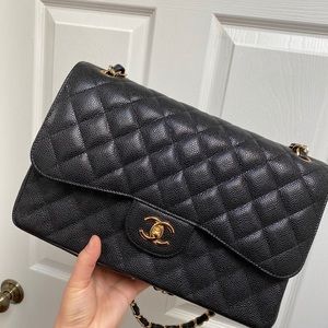 Class jumbo caviar gold hardware